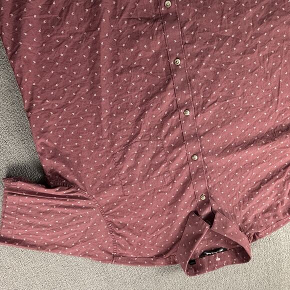 Travis Mathew Shirt Adult 2XL XXL Red Button Up Short Sleeve Golf Casual Men's - Picture 4 of 14